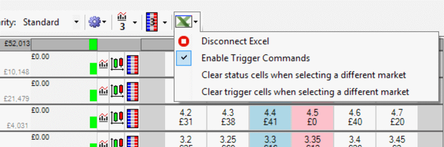 Menu item to disconnect Cymatic grid with Excel
