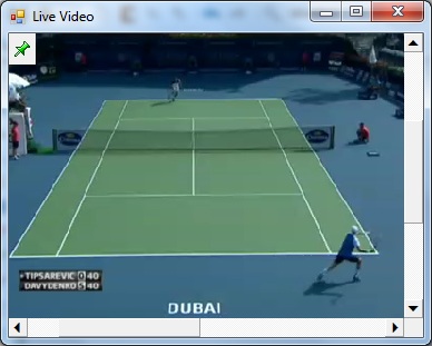 Screenshot of tennis live video - Advanced Cymatic Trader